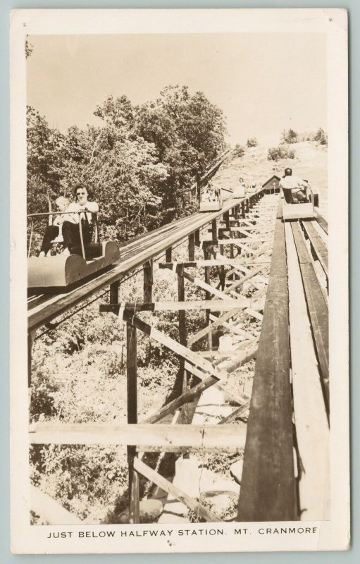 Mt Cranmore New Hampshire~Just Below Halfway Station~Real Photo Postcard~RPPC