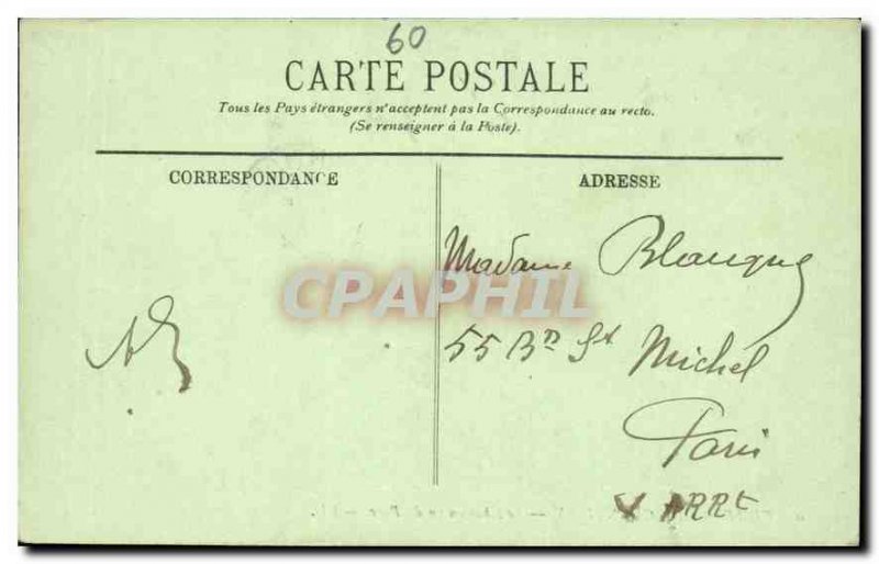 Old Postcard Chateau de Chantilly Chateau seen Park