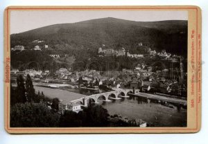 431592 GERMANY HEIDELBERG bridge 1900 year CABINET PHOTO Rommler & Jonas