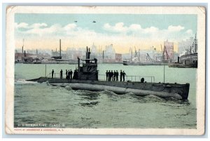 1918 US Submarine Class Military Solider Ocean View Virginia VA Antique Postcard