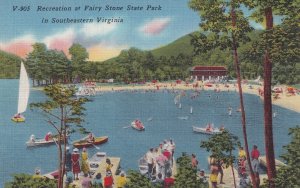 Fairy Stone State Park Douthat Clifton Forge Virginia VA Beach Postcard A26