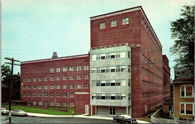 Hospital Maine Medical Center Portland ME Postcard Old Cars Postcard VTG UNP  