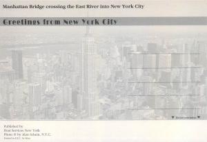 New York Manhattan Bridge crossing East River Pre 9/11 2001 World Trade Center