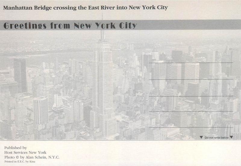 New York Manhattan Bridge crossing East River Pre 9/11 2001 World Trade Center