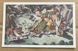 VINTAGE UNUSED .01 POSTCARD SWISS VILLAGE - 1934 CHICAGO INTERNATIONAL EX.