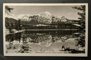 Mint Vintage Canada Pyramid Mt Jasper National Park Real Photo Postcard