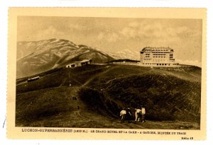 France - Luchon-Superbagneres. Grand Hotel & Mountain Train Station