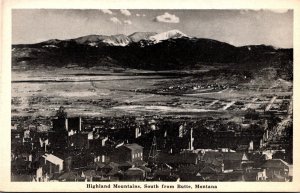 Montana Butte Showing Highland Mountains