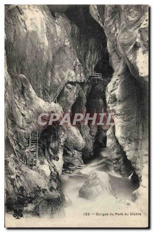 Old Postcard Cave Caves Gorge Devil's Bridge