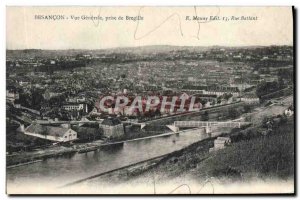 Old Postcard Besancon Generale view taken Bregille