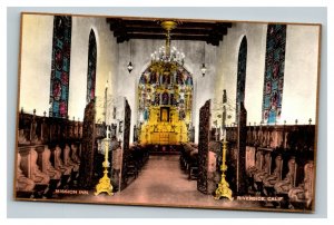 Vintage 1930's Advertising Postcard Mission Inn Chapel Riverside California