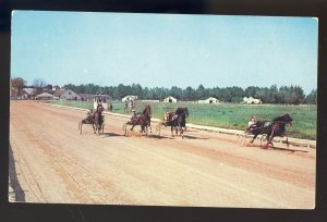Southern Pines North Carolina/NC Postcard, Harness Racing At Nearby Pinehurst