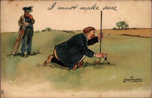 Lance Thackeray - Golf Golfing Write Away #1628 c1905 Postcard