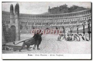 Old Postcard Roma Circo Massimo Ultima Preghiera Lion