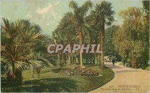 Old Postcard Monte Carlo view taken in the gardens