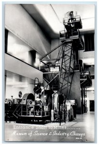 Entrance Shaft Mines Museum Of Science & Industry Chicago IL RPPC Photo Postcard 