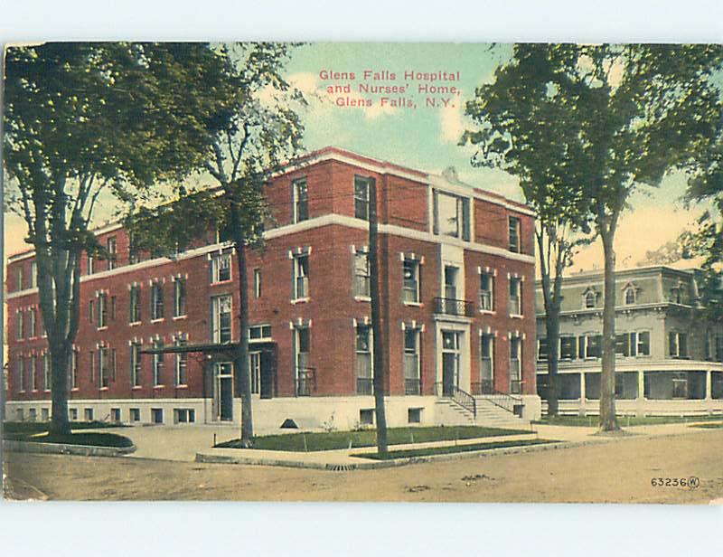 Divided Back HOSPITAL SCENE Glens Falls New York NY hs0741