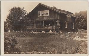 New York NY Real Photo RPPC Postcard c1910 DE BRUCE One of the COTTAGES