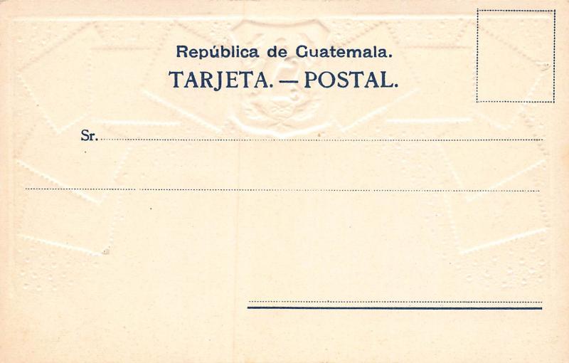 Guatemala, Classic Stamps in Actual Colors, Early Embossed Postcard, Unused