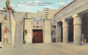 Grauman's Egyptian Theater Entrance Hollywood California 1923 postcard