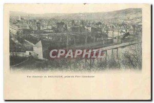 CARTE Old Post General view of Besancon capture of Fort Chaudanne