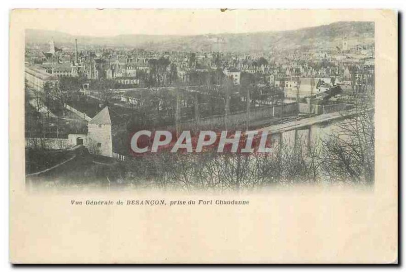 CARTE Old Post General view of Besancon capture of Fort Chaudanne