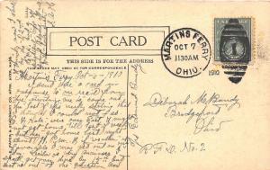 E81/ Martins Ferry Ohio Postcard 1910 North Fourth Street Hoge Store 11