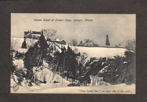 ME Lovers Leap White Star Laundry Bangor Maine Advertising Ad Postcard