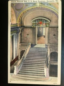 Vintage Postcard 1948 Interior Bancroft Hall US Naval Academy Annapolis Maryland