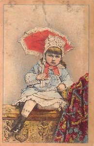 Approx. Size: 3 x 4.5 Wail'e photographic art studio  Late 1800's Tradecard N...