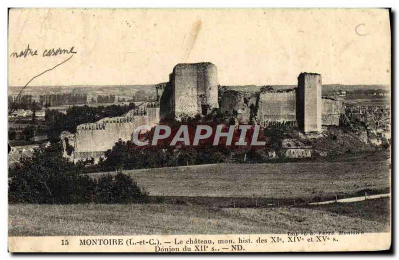 Old Postcard Montoire Le Chateau