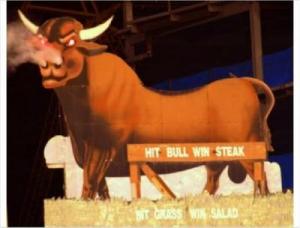 Durham Bulls Athletic Park Bull Billboard Postcard