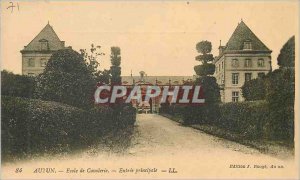 Old Postcard Autun Cavalry School Main Entrance