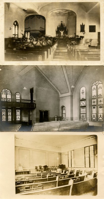 3 RPPC's. Church Interiors (unidentified)