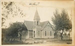 Baptist Church 1908 Spencer Iowa RPPC real photo postcard 8794