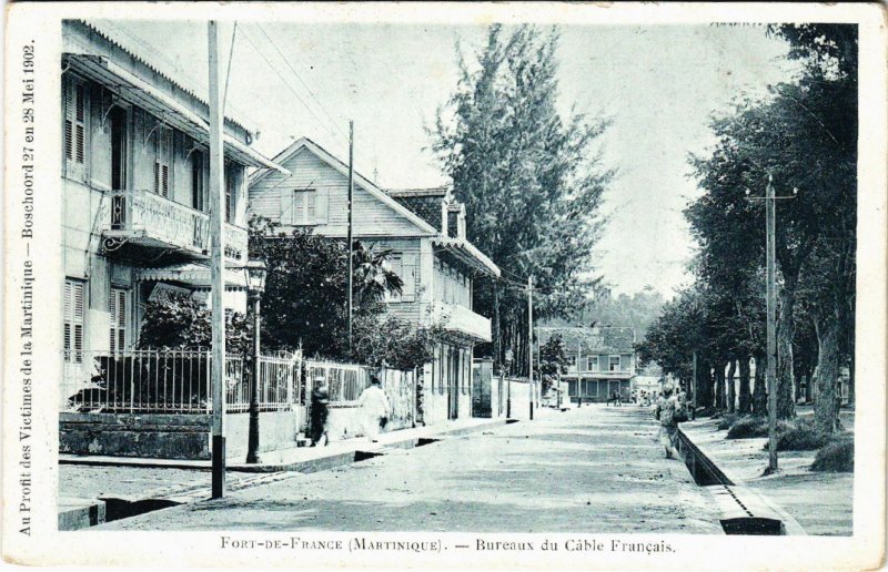 PC CPA MARTINIQUE, FORT DE FRANCE, CABLE FRANCAIS, VINTAGE POSTCARD (b11769)