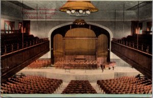 Postcard Interior of Auditorium at Valparaiso University in Valparaiso, Indiana