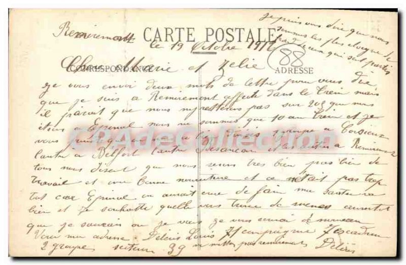 Postcard Old Message From Epinal