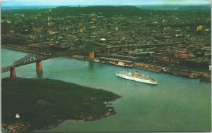 Canada Montreal Canada Aerial View Chrome Postcard 04.16