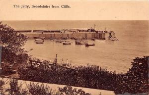 BROADSTAIRS KENT UK THE JETTY FROM THE CLIFFS PHOTO POSTCARD