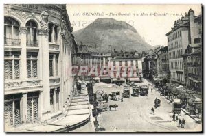 Old Postcard Grenoble Musee Grenoble and Mont St Eynard (1359m)