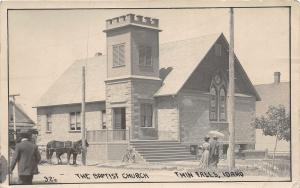 F26/ Twin Falls Idaho RPPC Postcard c1910 The Baptist Church