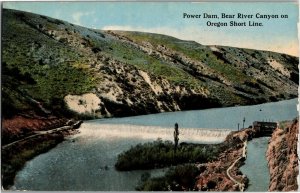 Power Dam, Bear River Canyon on Oregon Short Line Vintage Postcard B59