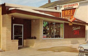 GRIGNANO'S CAFE Friendship, WI Pizza Italian Food Roadside '60s Vintage Postcard