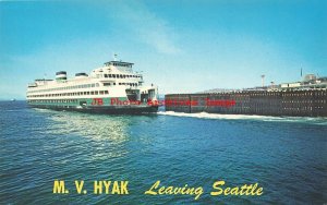 Washington State Ferry M.V. Hyak, Leaving Seattle Washington 