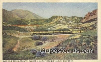 Santa Fe Railway, Los Angeles, CA, CA USA Trains, Railroads 1946 light wear p...