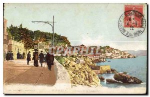 Postcard Old Marseille Corniche Road