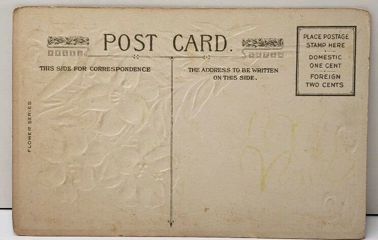 Bouquet of Lilies Embossed Postcard E20