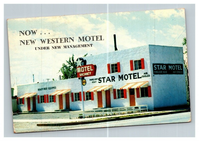 Vintage 1959 Postcard New Western Star Motel Highway 40 & 95 Lovelock Nevada 