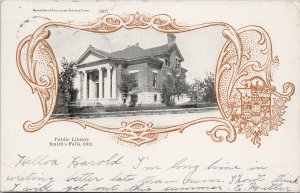 Public Library Smith Falls ON Ontario c1905 Postcard F42